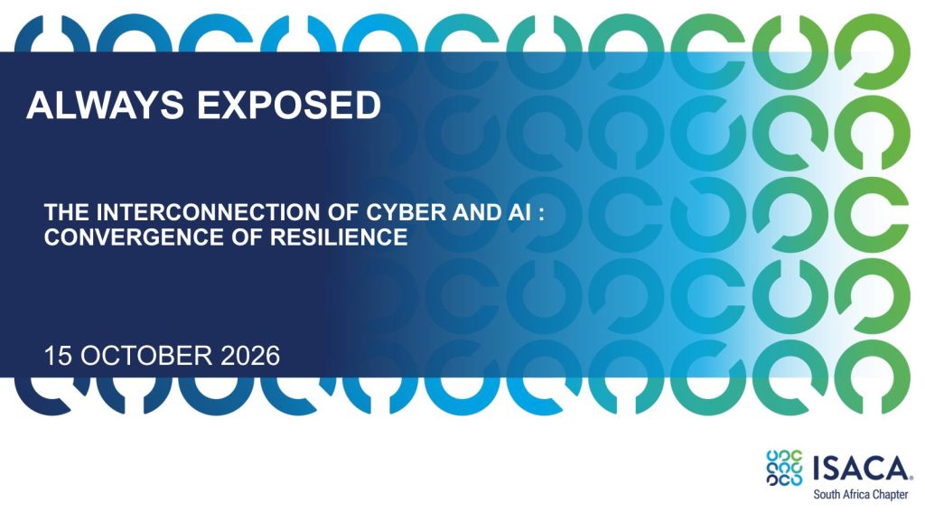 Title slide: The Interconnection of Cyber and AI: Convergence of Resilience, presented by Grace Letseka